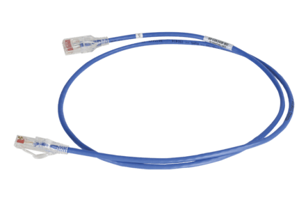 28AWG C6A-10G Cord Blue 7FT